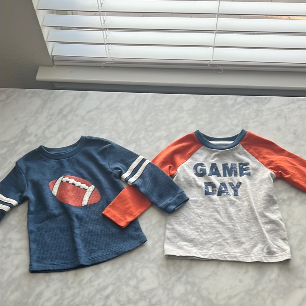 Little Me football/game-day shirts